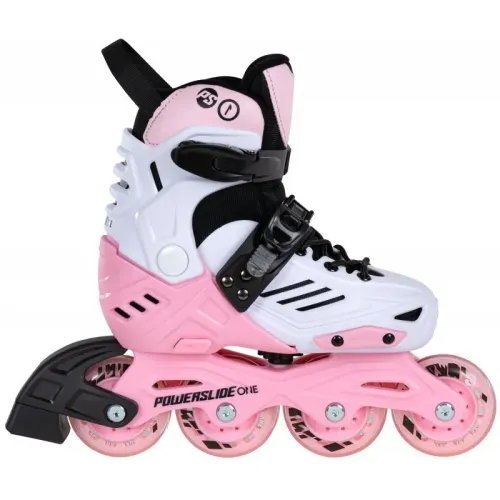 Hlavní obrázek - Dětské kolečkové brusle Powerslide One Khaan Junior LTD Pink, 4x, 72, 35-38
