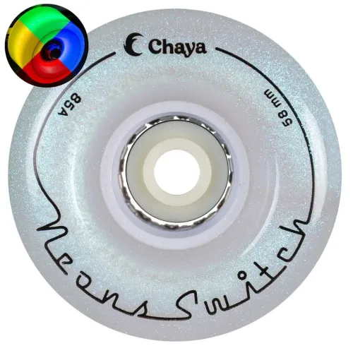 Hlavní obrázek - Kolečka Powerslide Chaya Neon Switch LED (4ks), třpytivá, 85A, 58