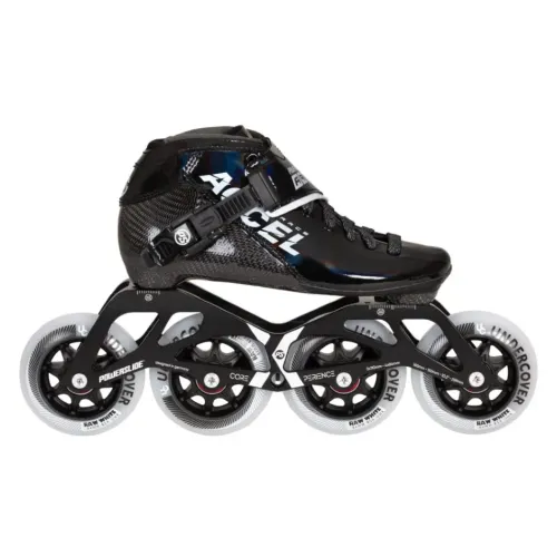 Hlavní obrázek - Dětské kolečkové brusle Powerslide Accel Race Black Kids, 32, 4x, 84