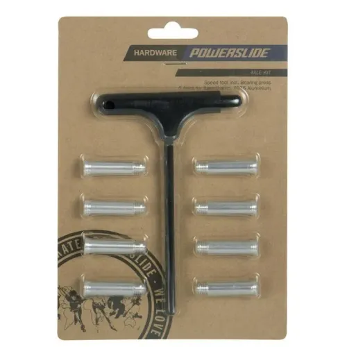 Hlavní obrázek - Šrouby + klíč Powerslide Single Axle Torx 34mm/8mm (8ks)