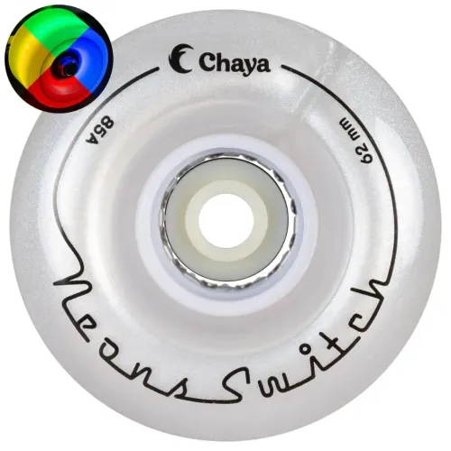 Hlavní obrázek - Kolečka Powerslide Chaya Neon Switch LED (4ks), perleťová, 85A, 62