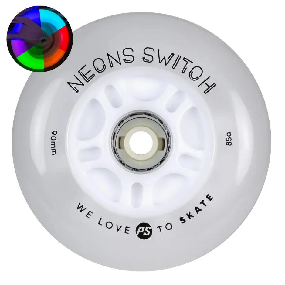 Kolečka Powerslide Neons Switch LED (4ks), 85A, 90