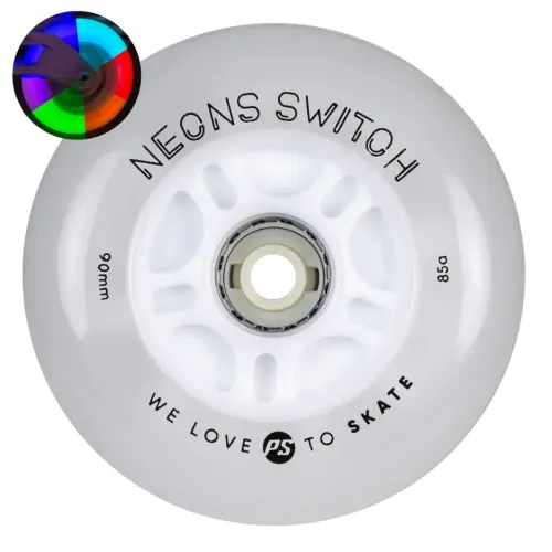 Hlavní obrázek - Kolečka Powerslide Neons Switch LED (4ks), 85A, 90