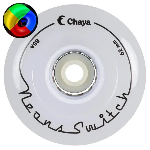 Hlavní obrázek - Kolečka Powerslide Chaya Neon Switch LED (4ks), bílá, 85A, 62