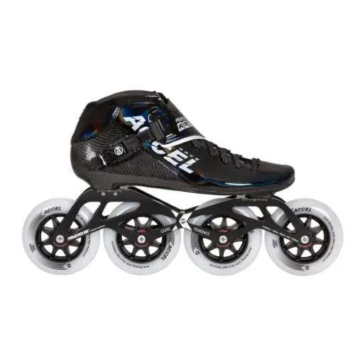 Hlavní obrázek - Kolečkové brusle Powerslide Accel Race Black 100, 36, 4x, 100