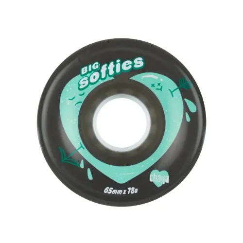 Hlavní obrázek - Kolečka Chaya Big Softie's Clear Black (4ks), 65, 37, 78A