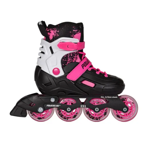 Hlavní obrázek - Dětské kolečkové brusle Powerslide Khaan Magic Pink, 35–38, 4x, 72