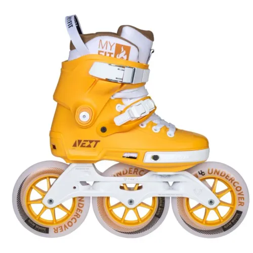 Hlavní obrázek - Kolečkové brusle Powerslide Next Mustard 125 Trinity, 3x, 125, 40-41